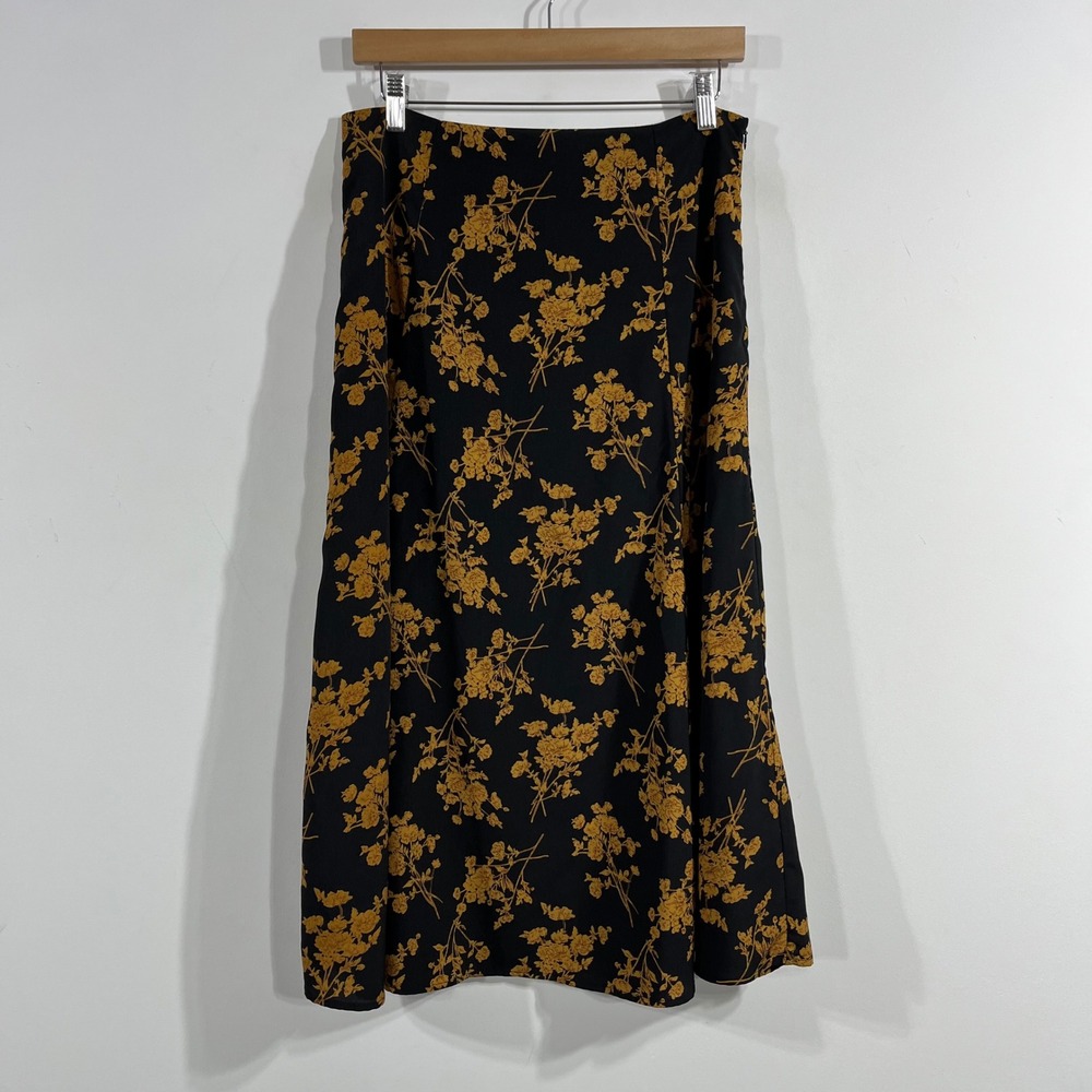 Rihoas Renfair Peasant Fairy Grunge Floral Midi Skirt Womens Medium A-Line Boho